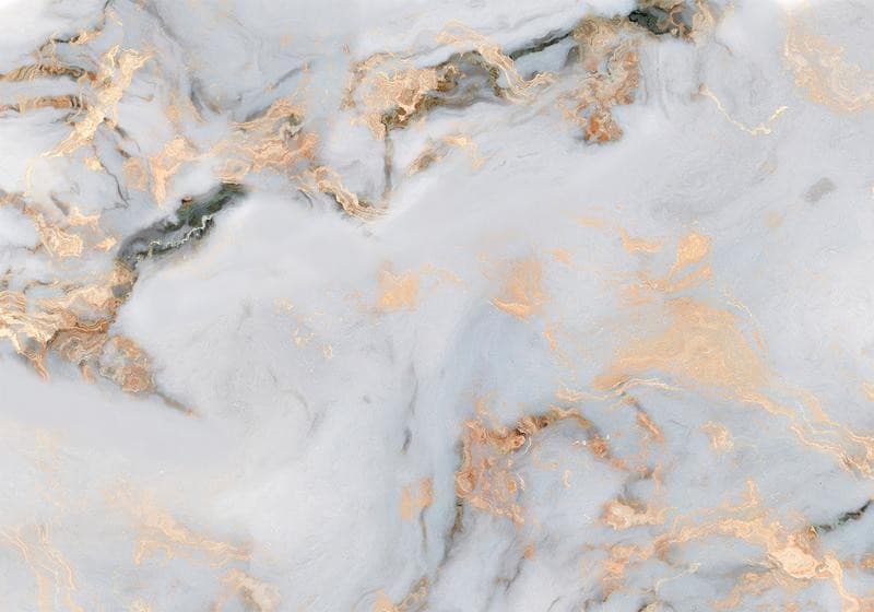 Carta da parati - White Stone - Elegant Marble With Golden Highlights in Carta da parati Collezione Casa - Trebisacce, commercioVirtuoso.it