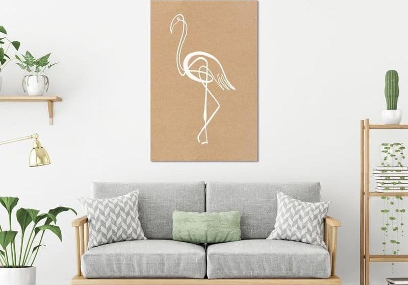 Quadro - White Flamingo (1 Part) Vertical in Poster e stampe Collezione Casa - Trebisacce, commercioVirtuoso.it