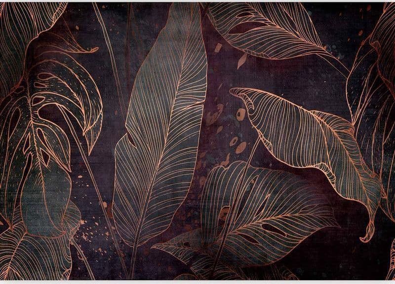 Carta da parati - In a Maze of Leaves - Third Variant in Carta da parati Collezione Casa - Trebisacce, commercioVirtuoso.it