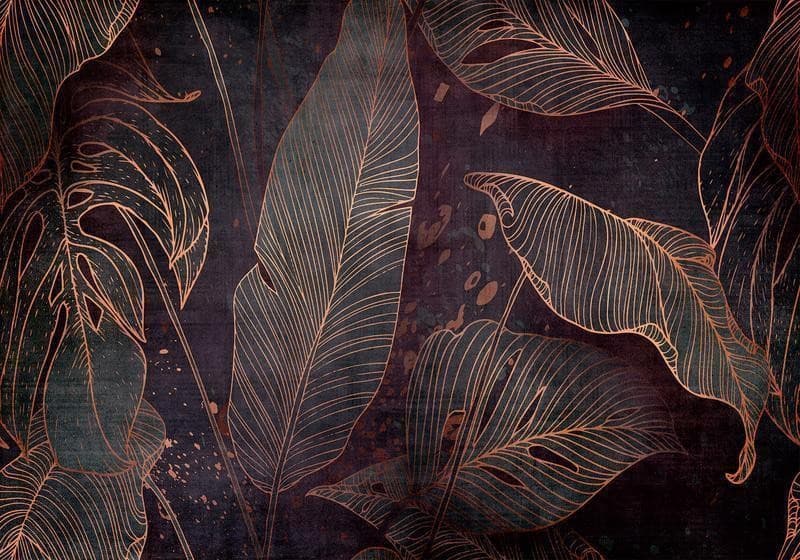 Carta da parati - In a Maze of Leaves - Third Variant in Carta da parati Collezione Casa - Trebisacce, commercioVirtuoso.it
