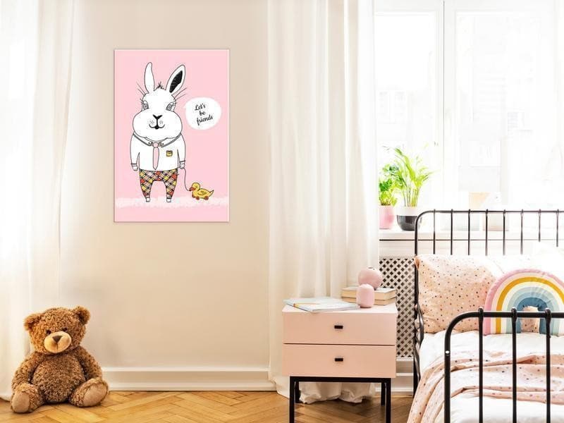 Quadro - Rabbits Friend (1 Part) Vertical in Poster e stampe Collezione Casa - Trebisacce, commercioVirtuoso.it