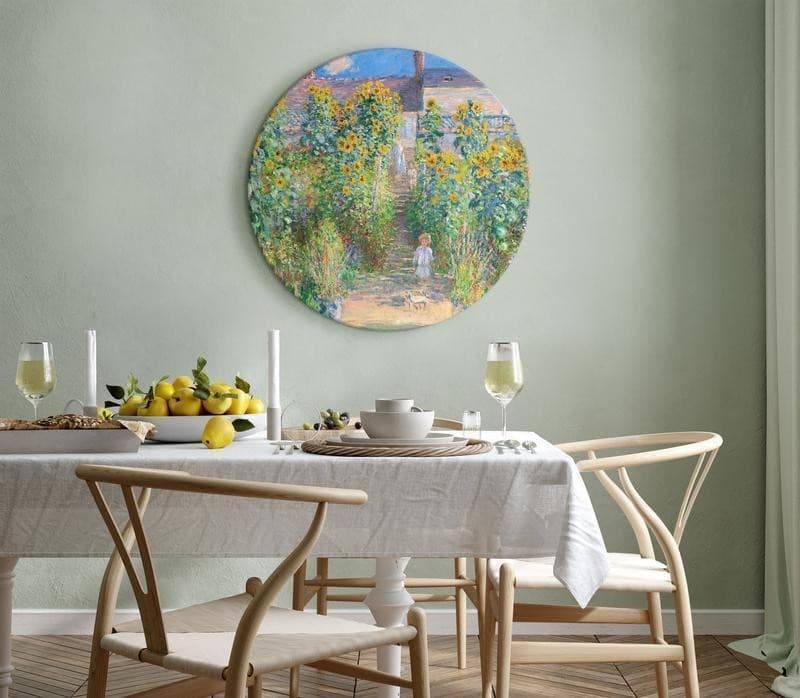 Quadro rotondo Il giardino di Monet a Vétheuil Claude Monet riproduzione in Poster e stampe Collezione Casa - Trebisacce, commercioVirtuoso.it