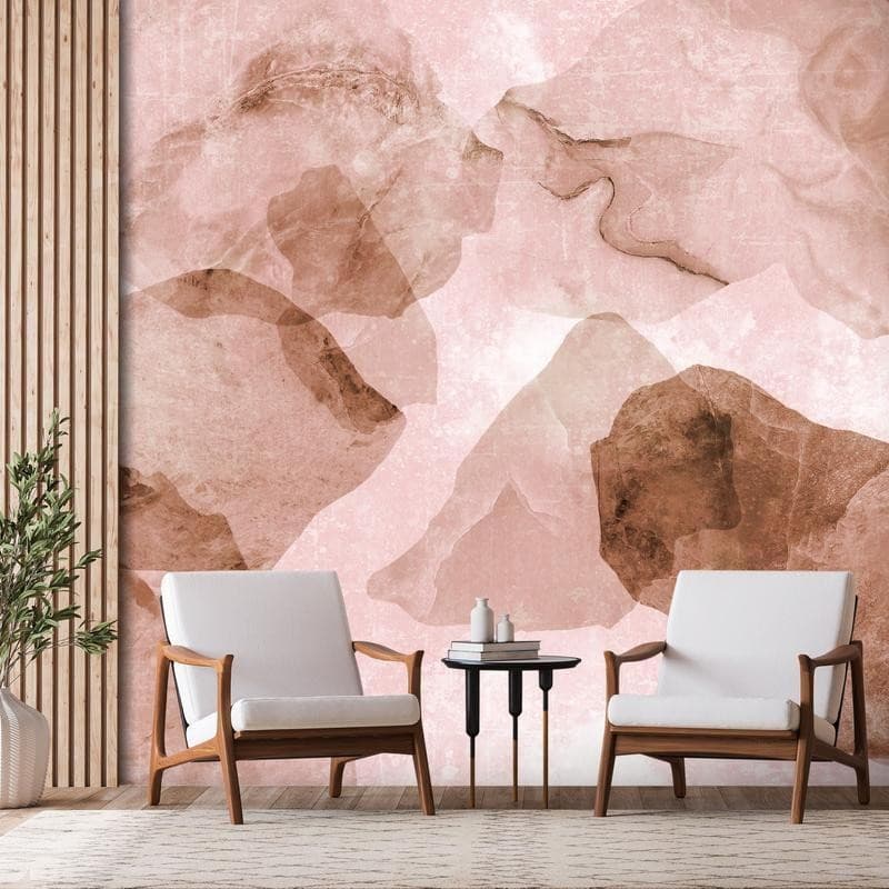 Carta da parati - Pink terrazzo - minimalist background in marble watercolour pattern in Carta da parati Collezione Casa - Trebisacce, commercioVirtuoso.it