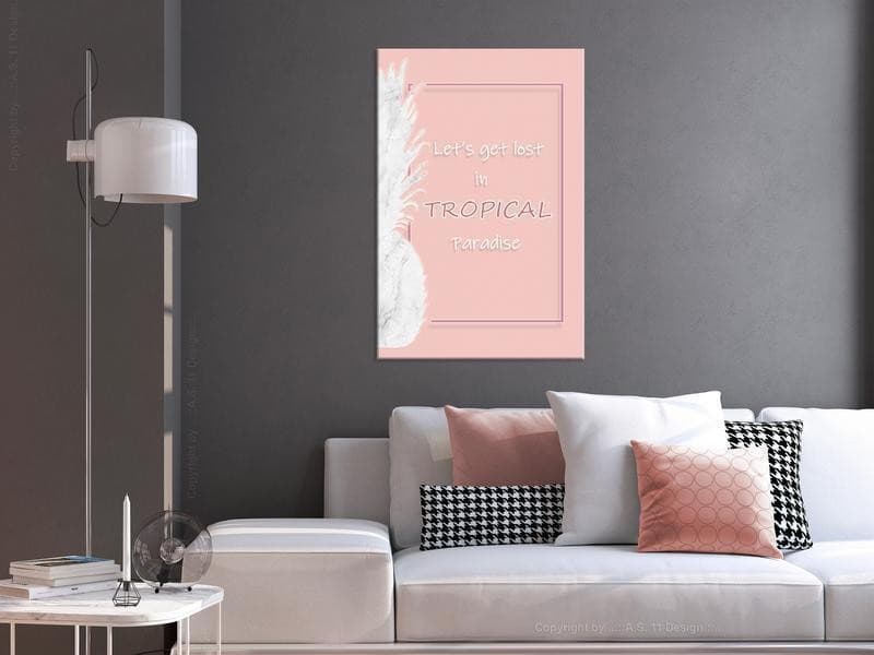 Quadro - Lets Get Lost in Tropical Paradise (1 Part) Vertical in Poster e stampe Collezione Casa - Trebisacce, commercioVirtuoso.it