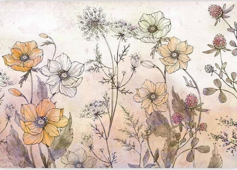 Carta da parati - Day in the Meadow - First Variant in Carta da parati Collezione Casa - Trebisacce, commercioVirtuoso.it