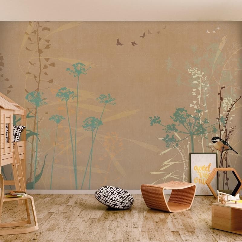 Carta da parati - Bird in the Meadow in Carta da parati Collezione Casa - Trebisacce, commercioVirtuoso.it