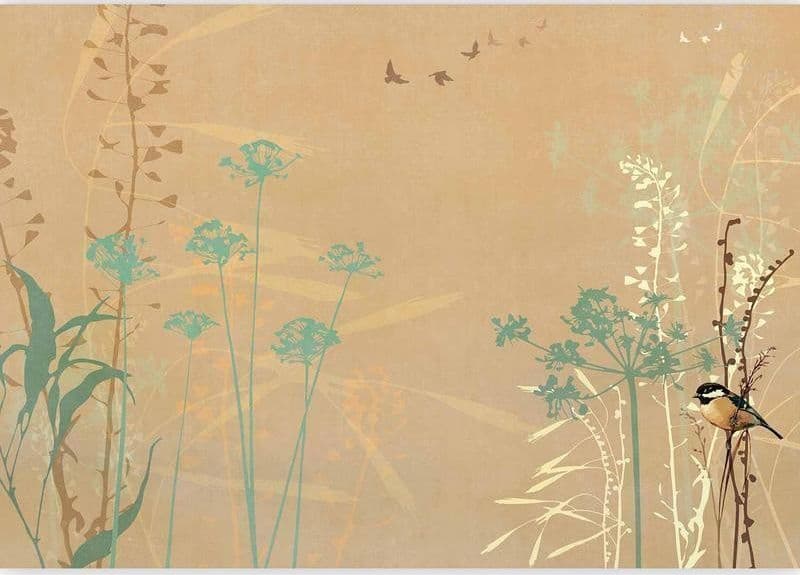 Carta da parati - Bird in the Meadow in Carta da parati Collezione Casa - Trebisacce, commercioVirtuoso.it