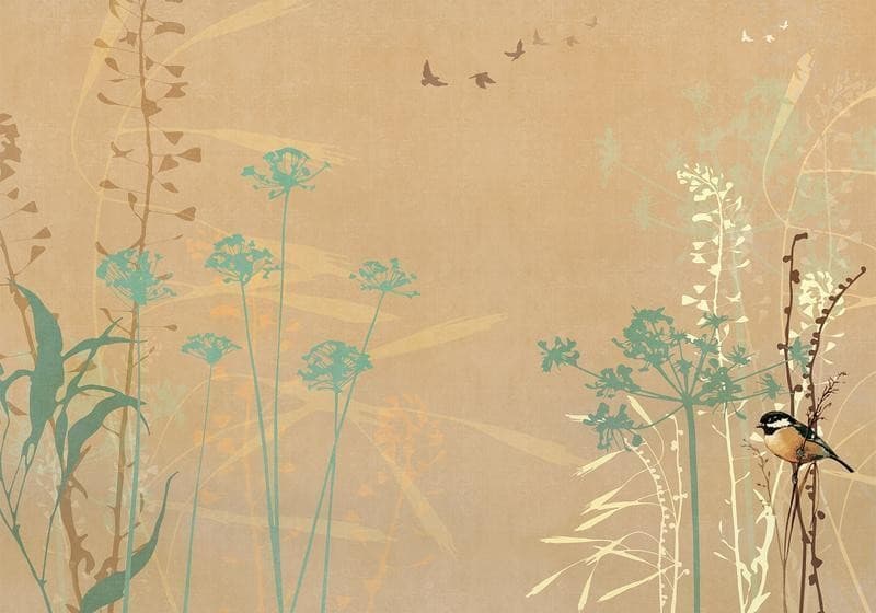 Carta da parati - Bird in the Meadow in Carta da parati Collezione Casa - Trebisacce, commercioVirtuoso.it