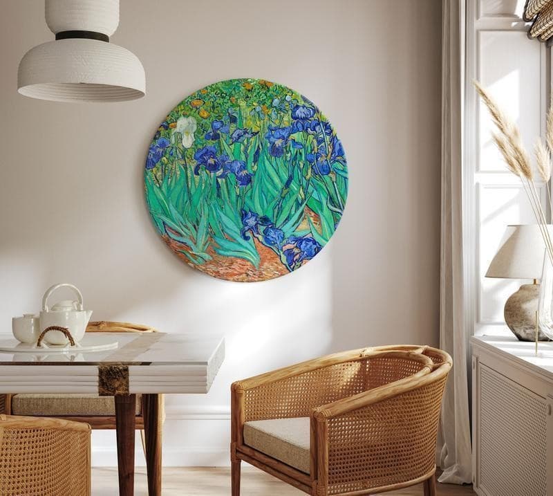 Quadro rotondo Iris Vincent Van Gogh riproduzione in Poster e stampe Collezione Casa - Trebisacce, commercioVirtuoso.it