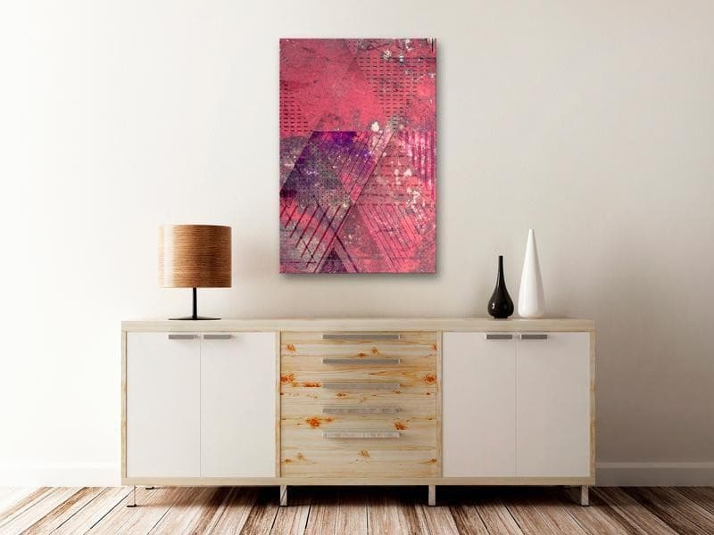 Quadro - Crimson Abstraction (1 Part) Vertical in Poster e stampe Collezione Casa - Trebisacce, commercioVirtuoso.it
