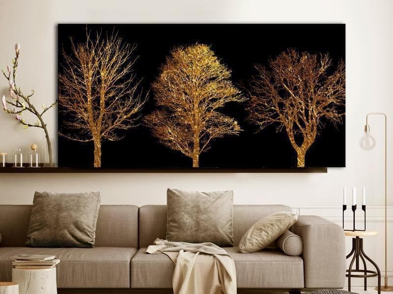 Quadro - Golden Forest (1 Part) Wide in Poster e stampe Collezione Casa - Trebisacce, commercioVirtuoso.it