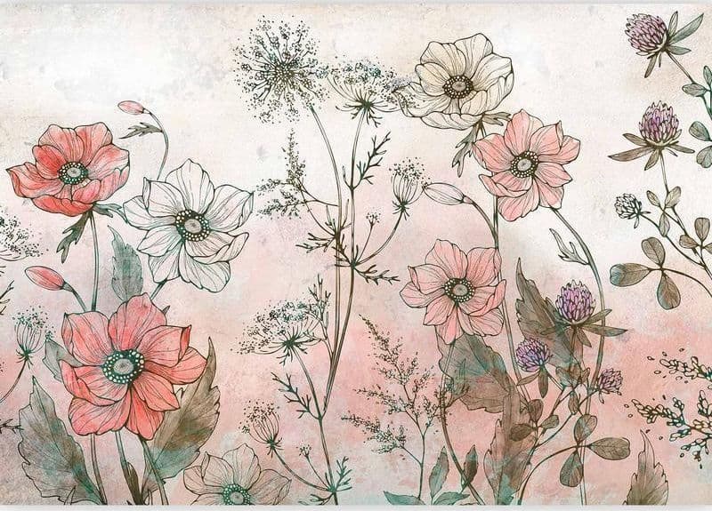 Carta da parati - Day in the Meadow - Third Variant in Carta da parati Collezione Casa - Trebisacce, commercioVirtuoso.it