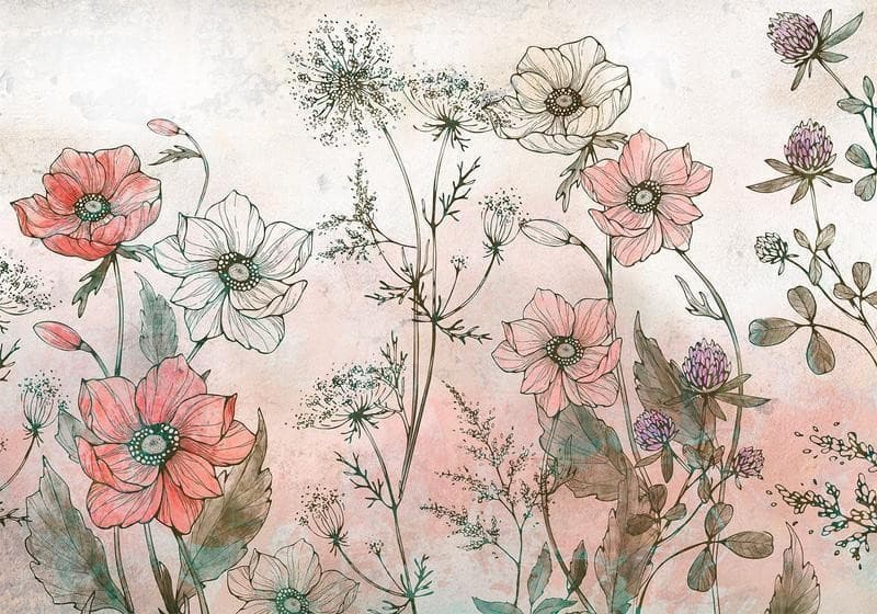 Carta da parati - Day in the Meadow - Third Variant in Carta da parati Collezione Casa - Trebisacce, commercioVirtuoso.it