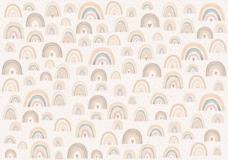Carta da parati - Rainbows and Hearts in Sticker da muro e lettere in legno Collezione Casa - Trebisacce, commercioVirtuoso.it