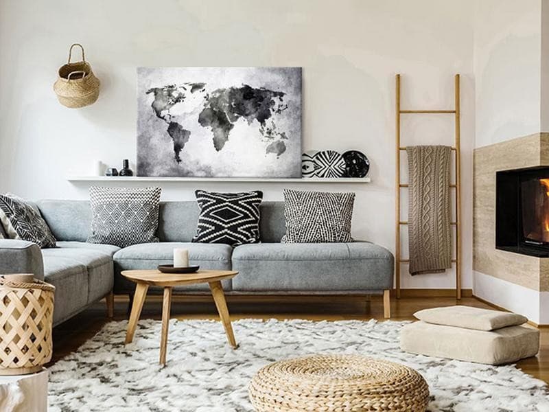 Quadro - Painted Planet (1 Part) Wide in Poster e stampe Collezione Casa - Trebisacce, commercioVirtuoso.it