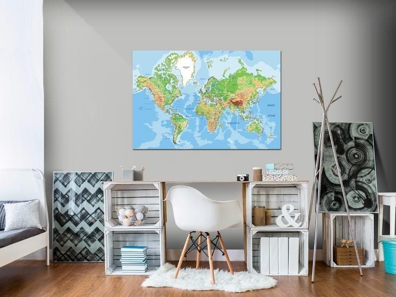 Quadro di sughero - World Geography in Mappamondi Collezione Casa - Trebisacce, commercioVirtuoso.it