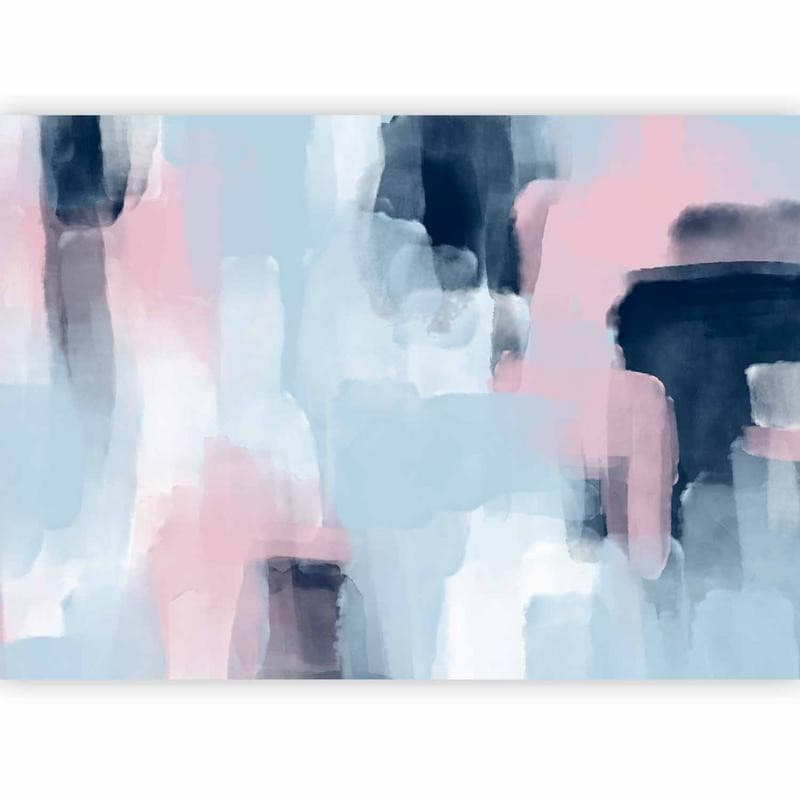 Carta da parati - Harmonious colours - abstract with blue and pink shapes in Carta da parati Collezione Casa - Trebisacce, commercioVirtuoso.it