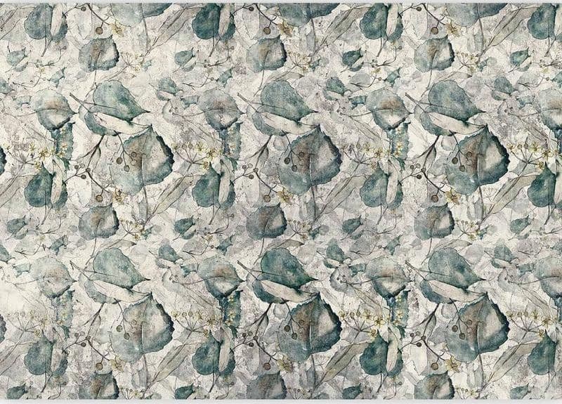 Carta da parati - Autumn souvenirs - cool grey floral pattern with leaves in Carta da parati Collezione Casa - Trebisacce, commercioVirtuoso.it