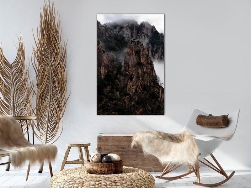 Quadro - Heart of Mountain Landscape (1-part) - Clouds Amid Rocks in Poster e stampe Collezione Casa - Trebisacce, commercioVirtuoso.it