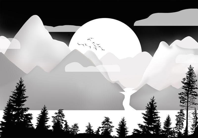 Carta da parati - Landscape at Sunset - Second Variant in Carta da parati Collezione Casa - Trebisacce, commercioVirtuoso.it