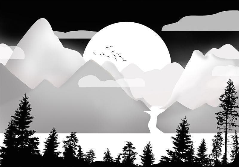 Carta da parati - Landscape at Sunset - Second Variant in Carta da parati Collezione Casa - Trebisacce, commercioVirtuoso.it