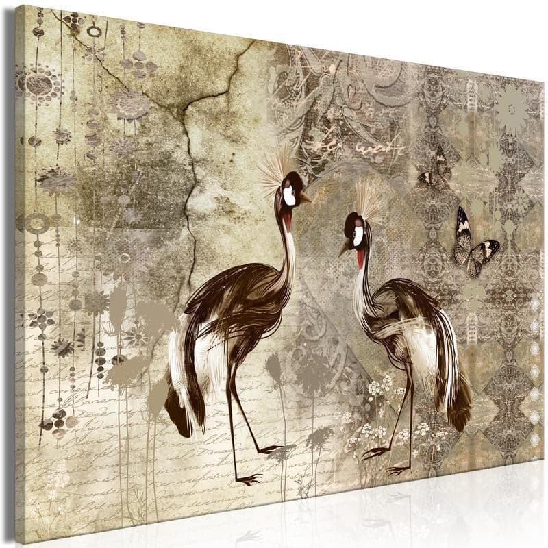 Quadro - Retro Cranes (1 Part) Wide in Poster e stampe Collezione Casa - Trebisacce, commercioVirtuoso.it