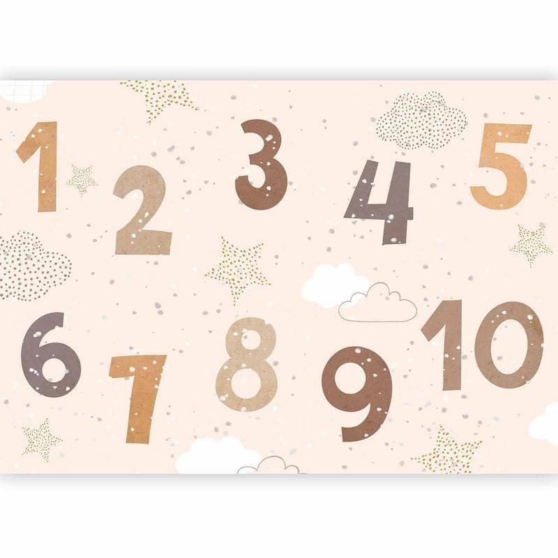 Carta da parati - Numbers Among Snowflakes in Carta da parati Collezione Casa - Trebisacce, commercioVirtuoso.it