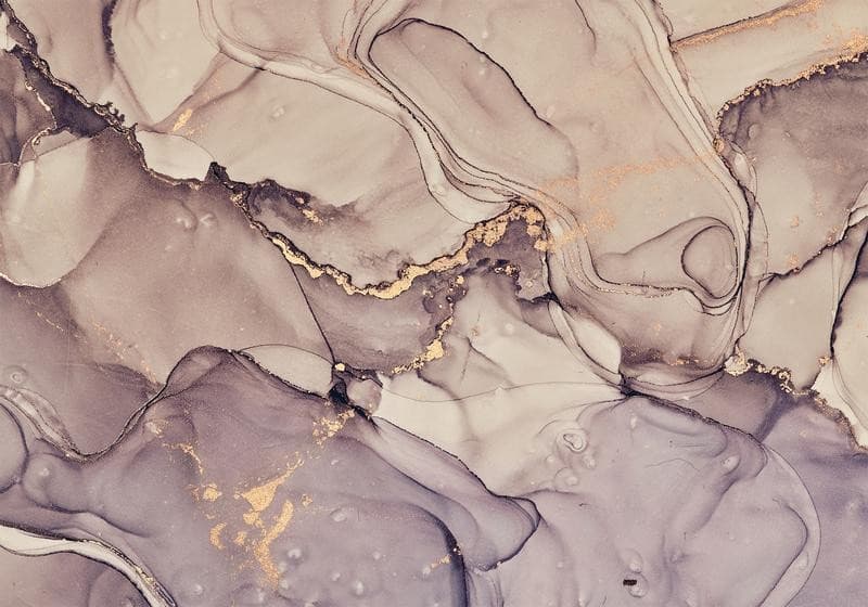 Carta da parati - Watercolour Abstraction - Powder Pink Marble With Gold Accents in Carta da parati Collezione Casa - Trebisacce, commercioVirtuoso.it