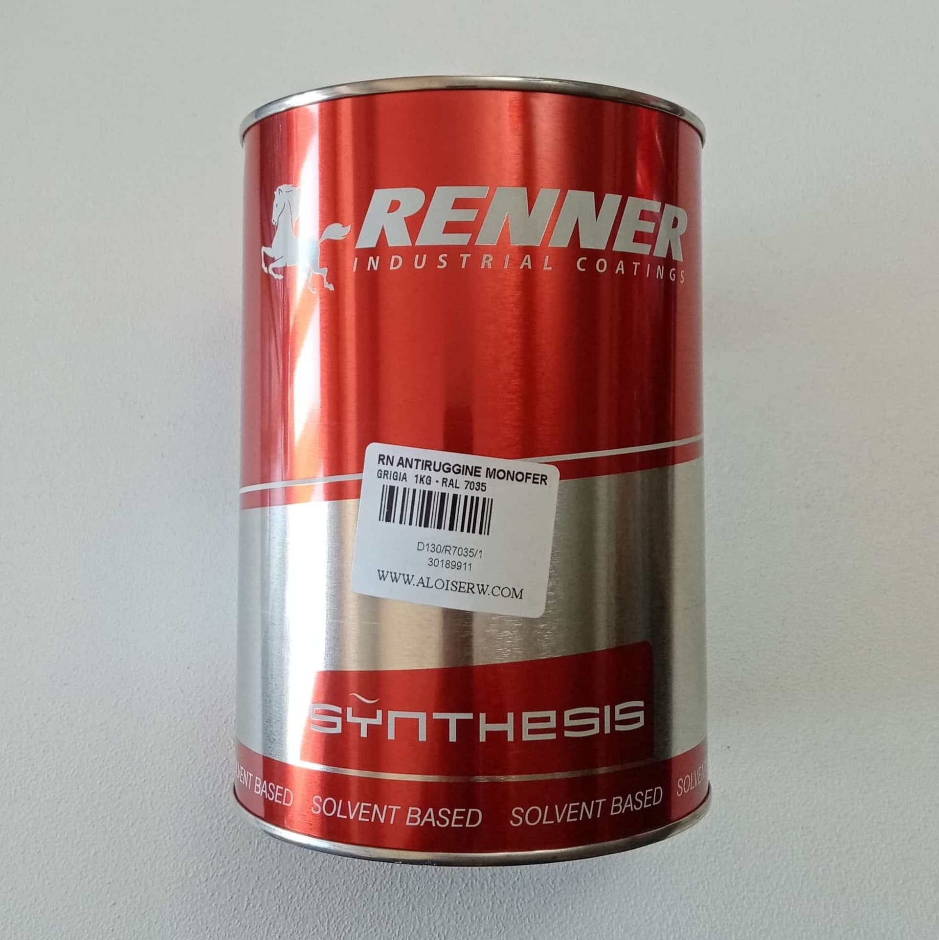 Renner Monofer 1kg fondo grigio protettivo antiruggine per ferro RAL 7035 in Pittura per imbiancare Aloiserw.com - Altomonte, commercioVirtuoso.it