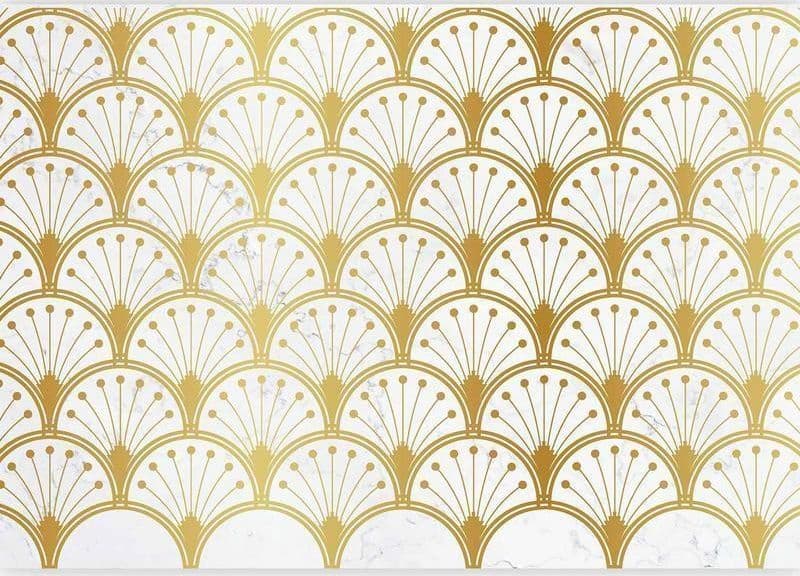 Carta da parati - Gold and Marble Art Deco-inspired Pattern in Carta da parati Collezione Casa - Trebisacce, commercioVirtuoso.it