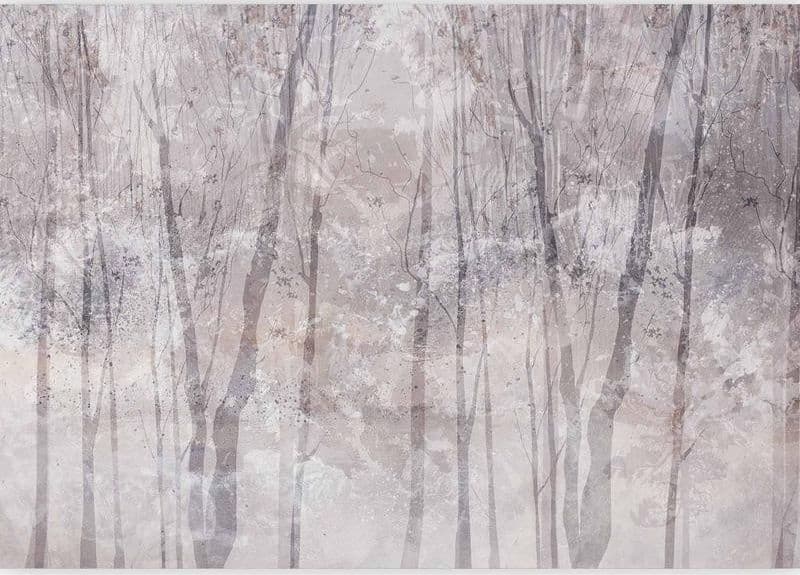 Carta da parati - Eternal forest - landscape with winter landscape in cool colours in Carta da parati Collezione Casa - Trebisacce, commercioVirtuoso.it