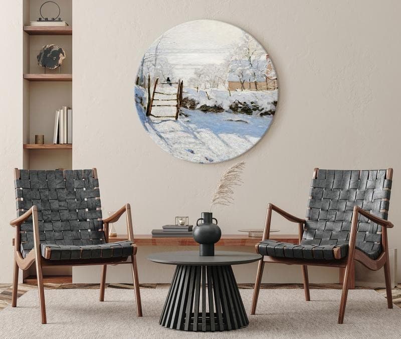 Quadro rotondo La gazza di Claude Monet riproduzione in Poster e stampe Collezione Casa - Trebisacce, commercioVirtuoso.it