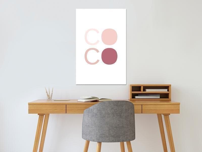 Quadro - Pink Coco (1 Part) Vertical in Poster e stampe Collezione Casa - Trebisacce, commercioVirtuoso.it