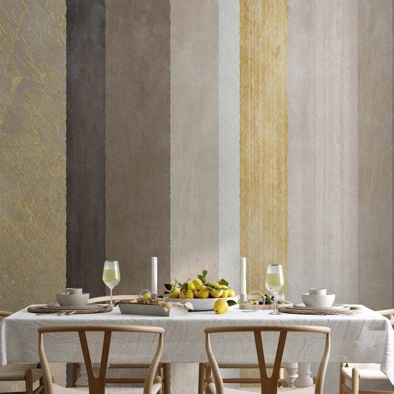 Carta da parati Strisce verticali dorate e marroni in Carta da parati Collezione Casa - Trebisacce, commercioVirtuoso.it
