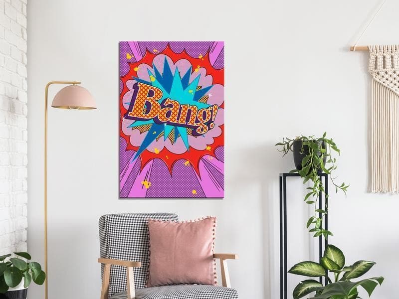 Quadro - Comic Street Art (1-part) - Colorful Text on Vibrant Background in Poster e stampe Collezione Casa - Trebisacce, commercioVirtuoso.it