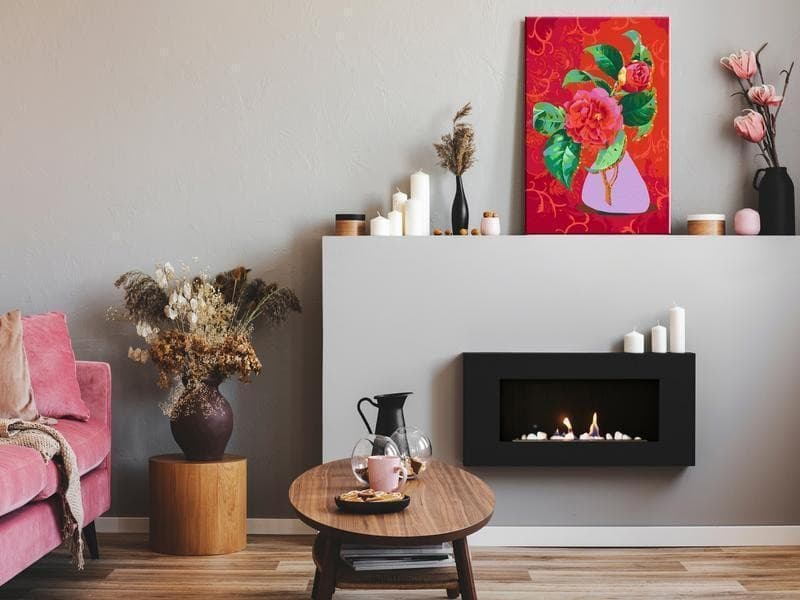 Quadro fai da te - Bouquet in a Purple Vase in Poster e stampe Collezione Casa - Trebisacce, commercioVirtuoso.it