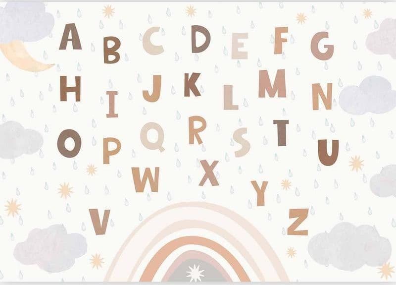Carta da parati per bambini Alfabeto in Sticker da muro e lettere in legno Collezione Casa - Trebisacce, commercioVirtuoso.it