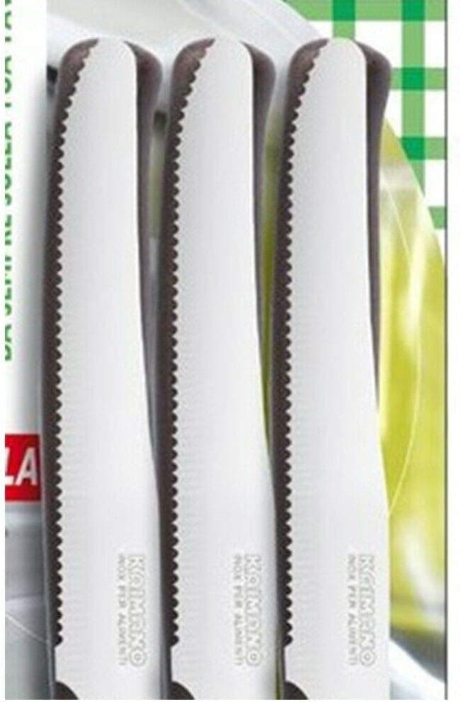 KAIMANO COLTELLO DINAMIK DA TAVOLA LAMA DENTATA - LAMA DA 11 CM- PZ 6 NERO in prodotto EuroStore07 - Alatri, commercioVirtuoso.it