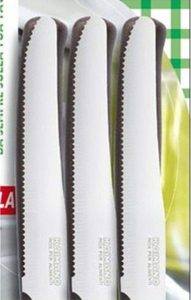 KAIMANO COLTELLO DINAMIK DA TAVOLA LAMA DENTATA 6 PZ - LAMA DA 11 CM - BIANCO in prodotto EuroStore07 - Alatri, commercioVirtuoso.it