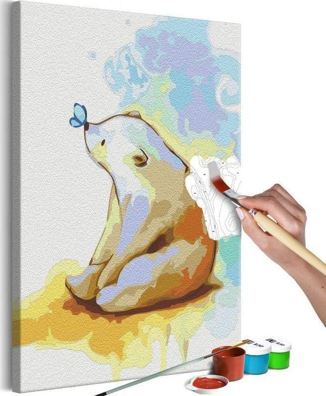 Quadro fai da te - Teddy Bear and Butterfly