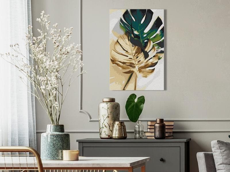 Quadro fai da te - Golden Monstera in Poster e stampe Collezione Casa - Trebisacce, commercioVirtuoso.it