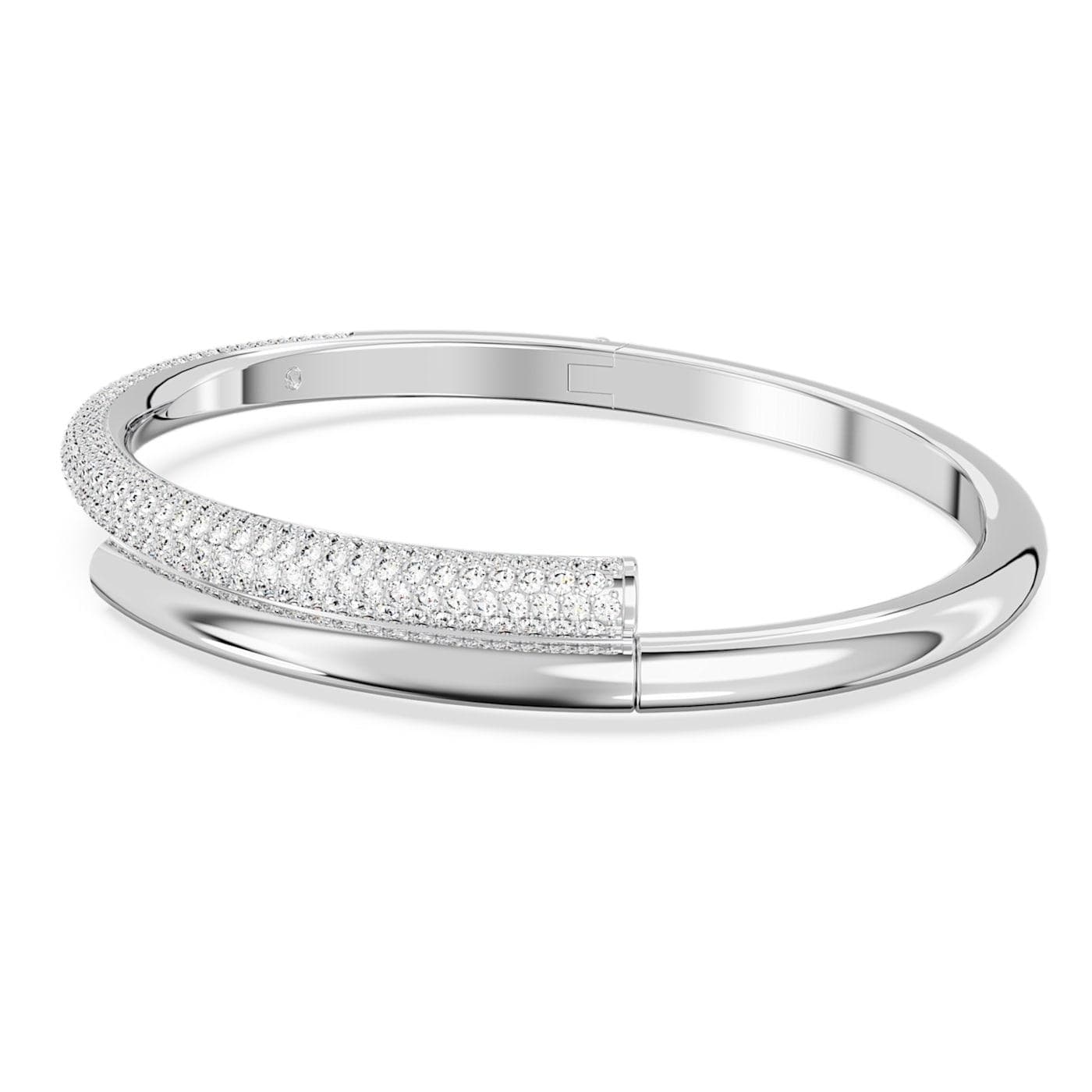 Swarovski Bracciale rigido Dextera Chiusura magnetica, Bianco, Placcato rodio in Bracciali Alba Gioielli - Casoria, commercioVirtuoso.it