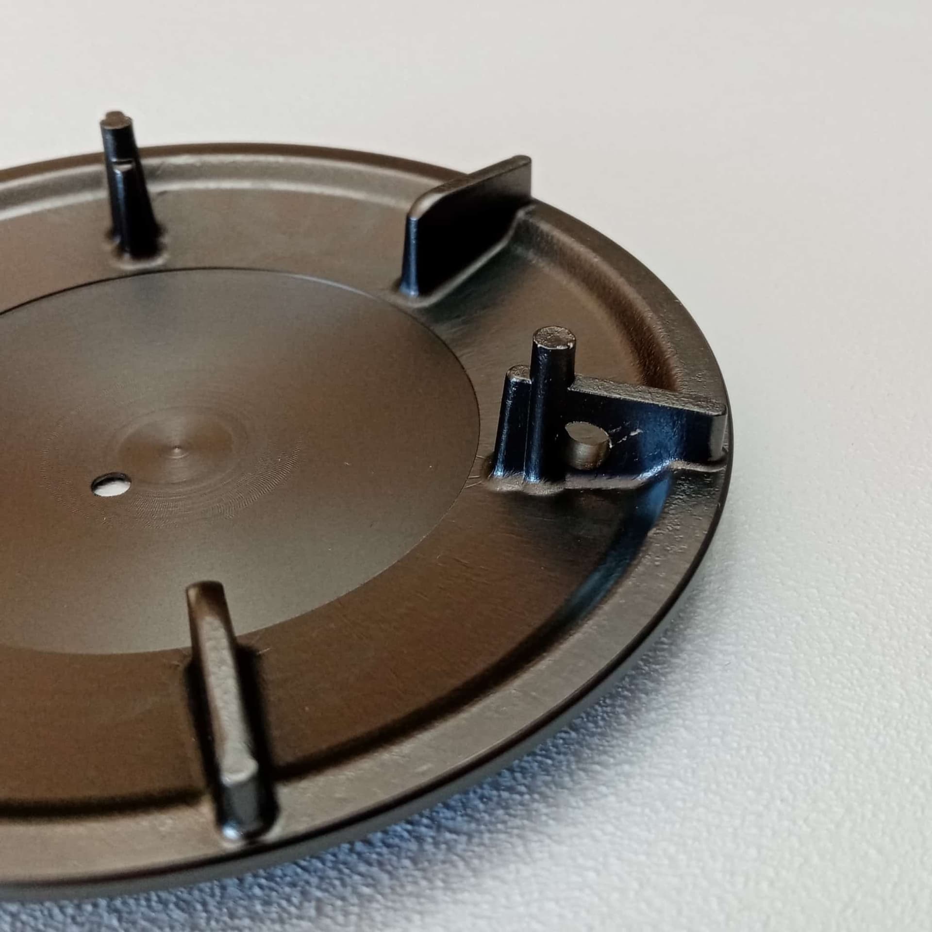 Piattello 118mm coperchio finitura gun metal in ottone per piletta piatto doccia in Filtri Aloiserw.com - Altomonte, commercioVirtuoso.it