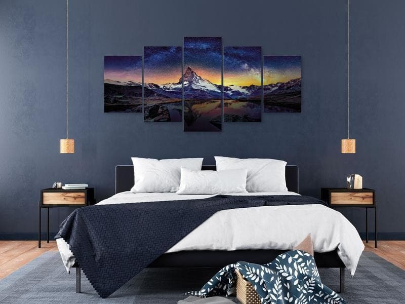 Quadro - Matterhorn (5 Parts) Wide in Set corona pedali Collezione Casa - Trebisacce, commercioVirtuoso.it