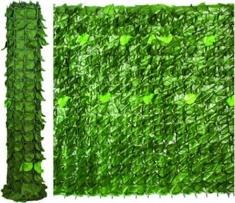 SIEPE ORNAMENTALE ARTIFICIALE CON FOGLIE LAURO mt.3x1h FER 156929 in prodotto EuroStore07 - Alatri, commercioVirtuoso.it