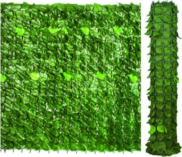 SIEPE ORNAMENTALE ARTIFICIALE CON FOGLIE LAURO - MT 3 X1,5 H - FER 156936 in prodotto EuroStore07 - Alatri, commercioVirtuoso.it