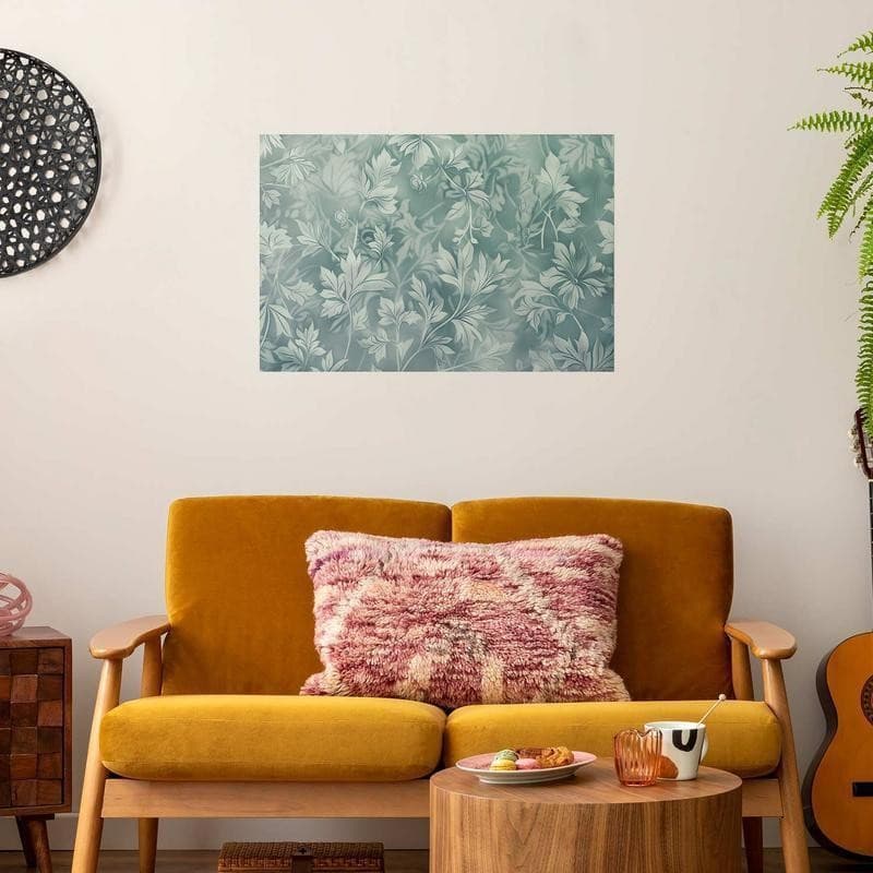 Poster Magia di fiori su sfondo turchese in Poster e stampe Collezione Casa - Trebisacce, commercioVirtuoso.it