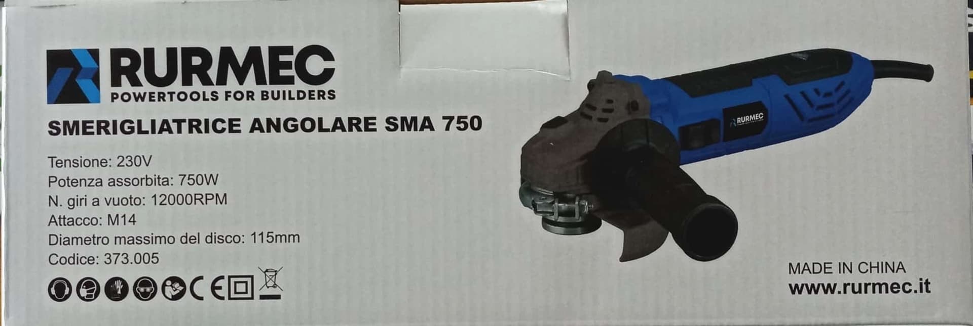 Rurmec SMA 750 smerigliatrice angolare 115mm da 750W - uso professionale in Smerigliatrici angolari Aloiserw.com - Altomonte, commercioVirtuoso.it