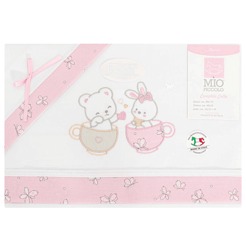 Lenzuola lettino neonato in cotone Mio piccolo Dolci emozioni in Lenzuola da lettino con sbarre Collezione Casa - Trebisacce, commercioVirtuoso.it