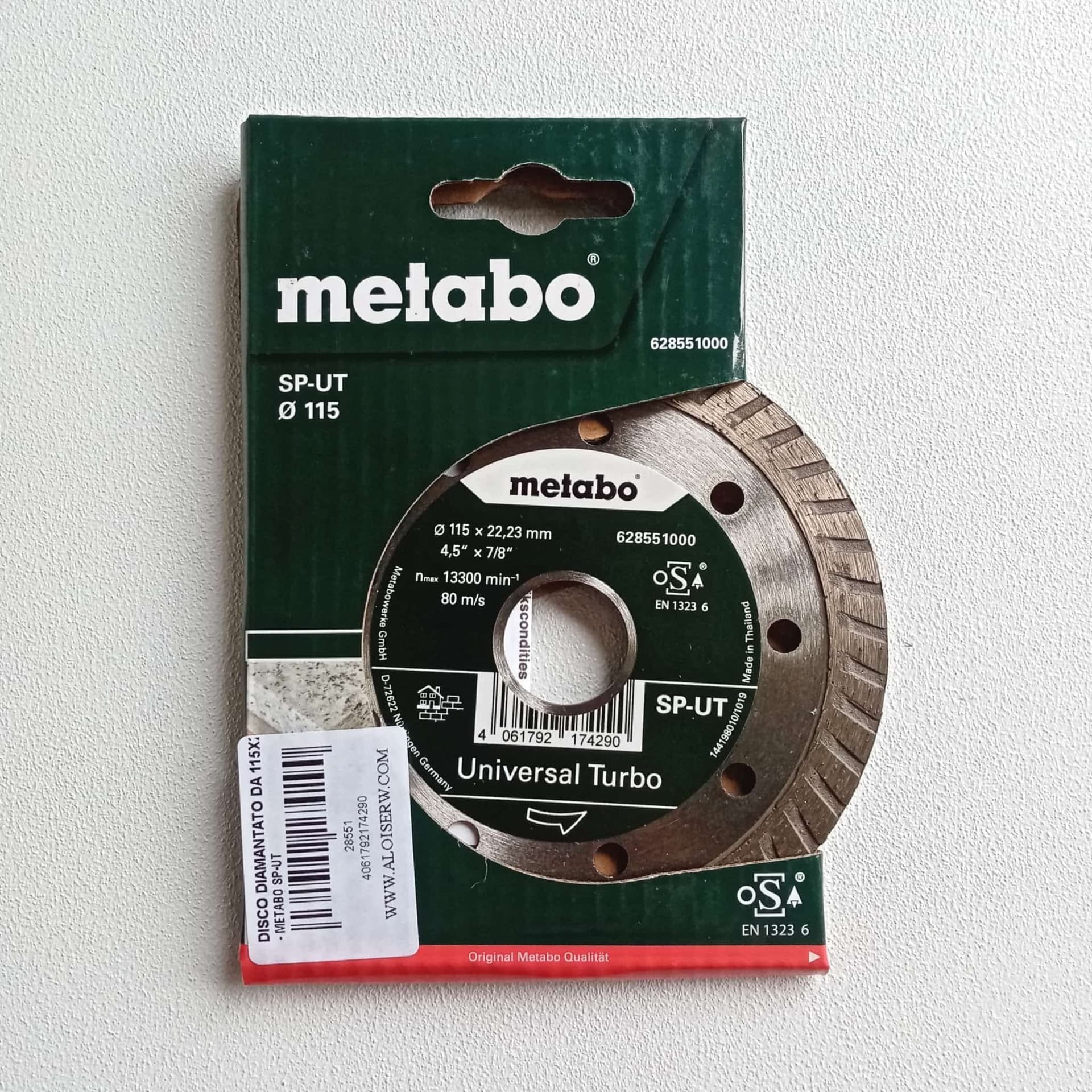 Metabo 115x22,23mm SP-UT Universal Turbo disco diamantato per edilizia in Dischi diamantati Aloiserw.com - Altomonte, commercioVirtuoso.it